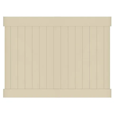 Linden Sand Vinyl Privacy Fence Panel