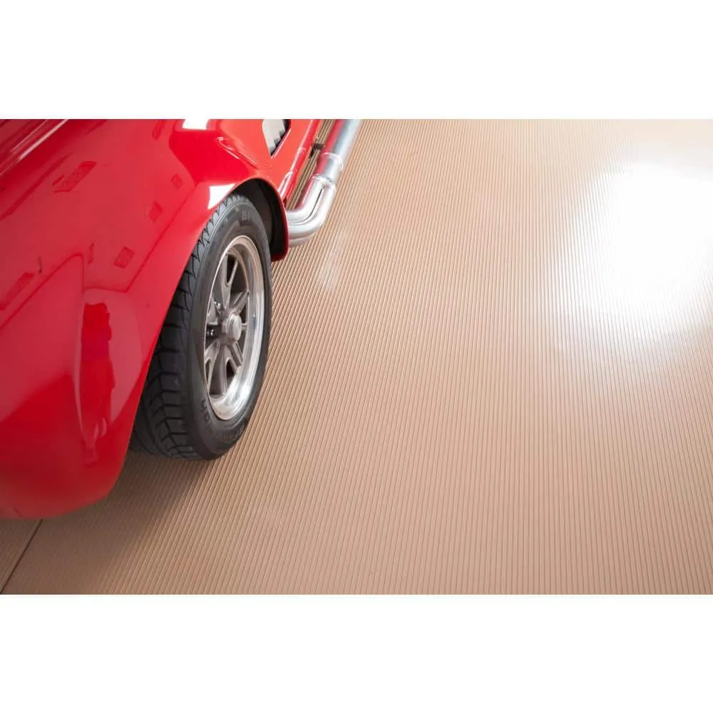 G-Floor Rib 7.5 ft x 17 ft Sandstone Vinyl Garage Flooring Cover and Protector, photo 6 of 8