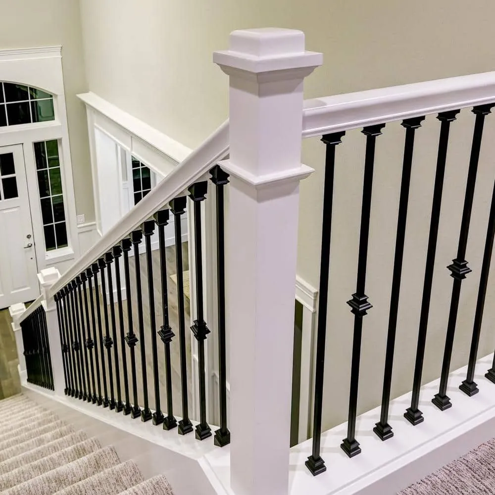 EVERMARK Stair Parts 1/2 in. Satin Black Flat Metal Baluster Shoe for Stair Remodel, photo 3 of 5