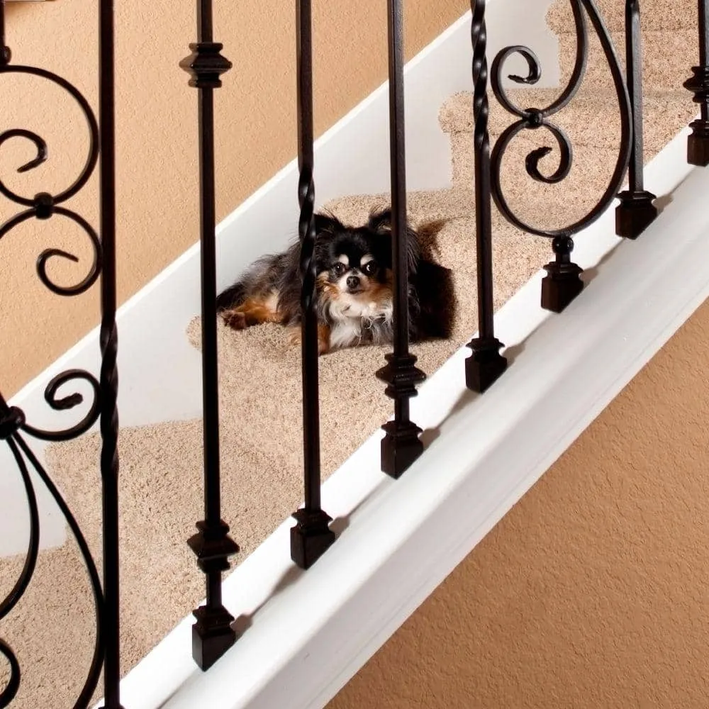 EVERMARK Stair Parts 1/2 in. Satin Black Angled Metal Baluster Shoe for Stair Remodel, photo 4 of 4