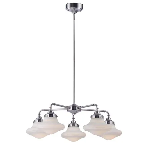 New School 5-Light Satin Nickel Chandelier