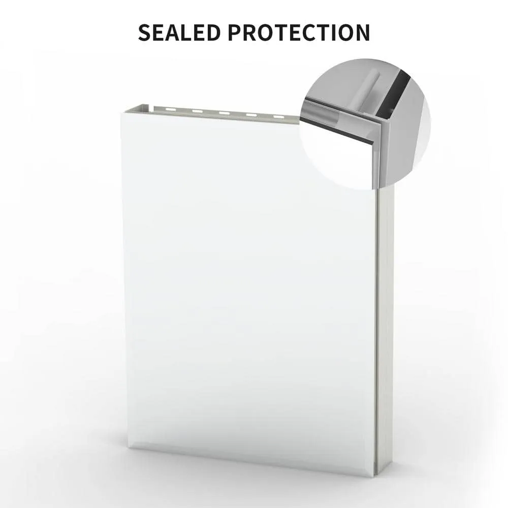 TaiMei 23 in. x 30 in. Frameless Recessed or Surface-Mount Beveled Single Mirror Bathroom Medicine Cabinet, photo 6 of 10