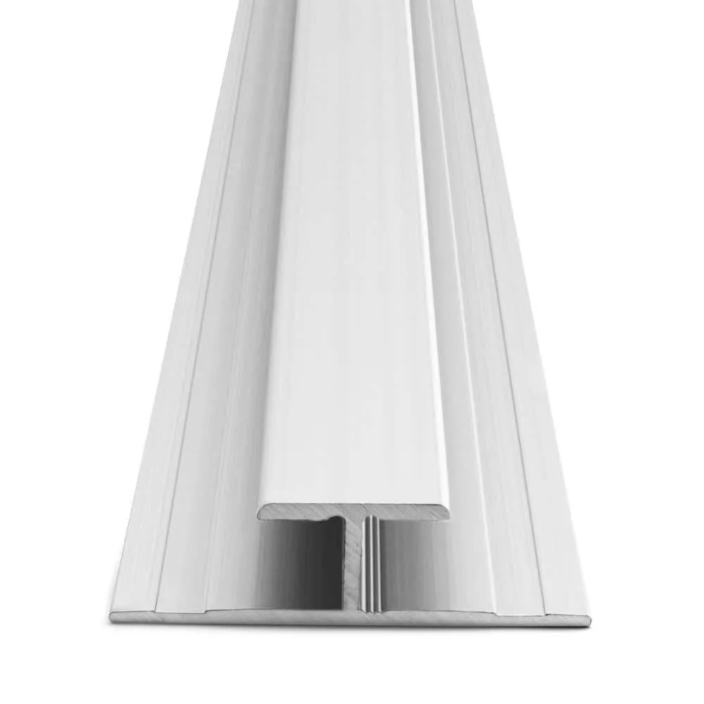 TrimMaster Aluminum T-Mold Floor Transition Strip, Satin Nickel, 5.5mm 1-1/4 in. x 84 in., photo 2 of 2
