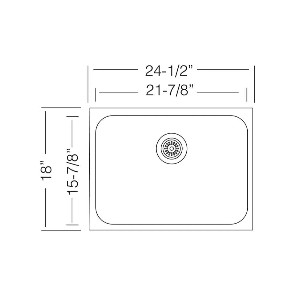 SINK DEPOT 24 in. x 18 in. Stainless Steel Utility Sink - Drop-In/Undermount, photo 5 of 5
