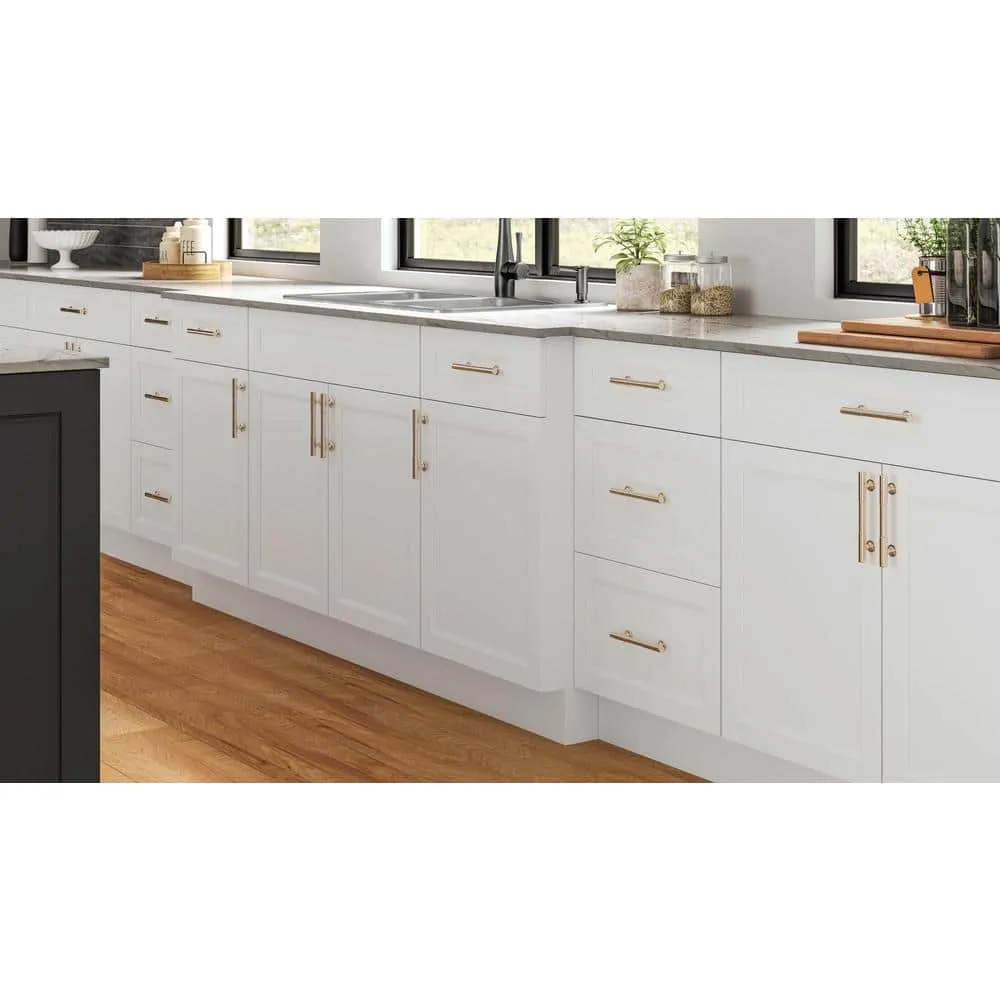 PELHAM & WHITE Keyport Shaker 36 in. W x 24 in. D x 34.5 in. H Plywood Tool-Free Ready To Assemble Sink Base Kitchen Cabinet in White, photo 11 of 11