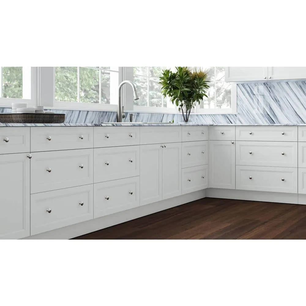 PELHAM & WHITE Keyport Shaker 12 in. W x 12 in. D x 30 in. H Plywood Tool-Free Ready To Assemble Wall Kitchen Cabinet in White, photo 6 of 11