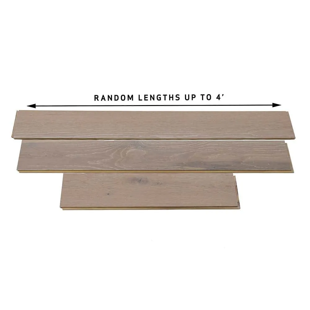 Blue Ridge Hardwood Flooring Castlebury Scarborough Grey White Oak 3/8 in. T x 6 in. W Click Lock Engineered Hardwood Flooring (30.5 sq. ft. /case), photo 2 of 6