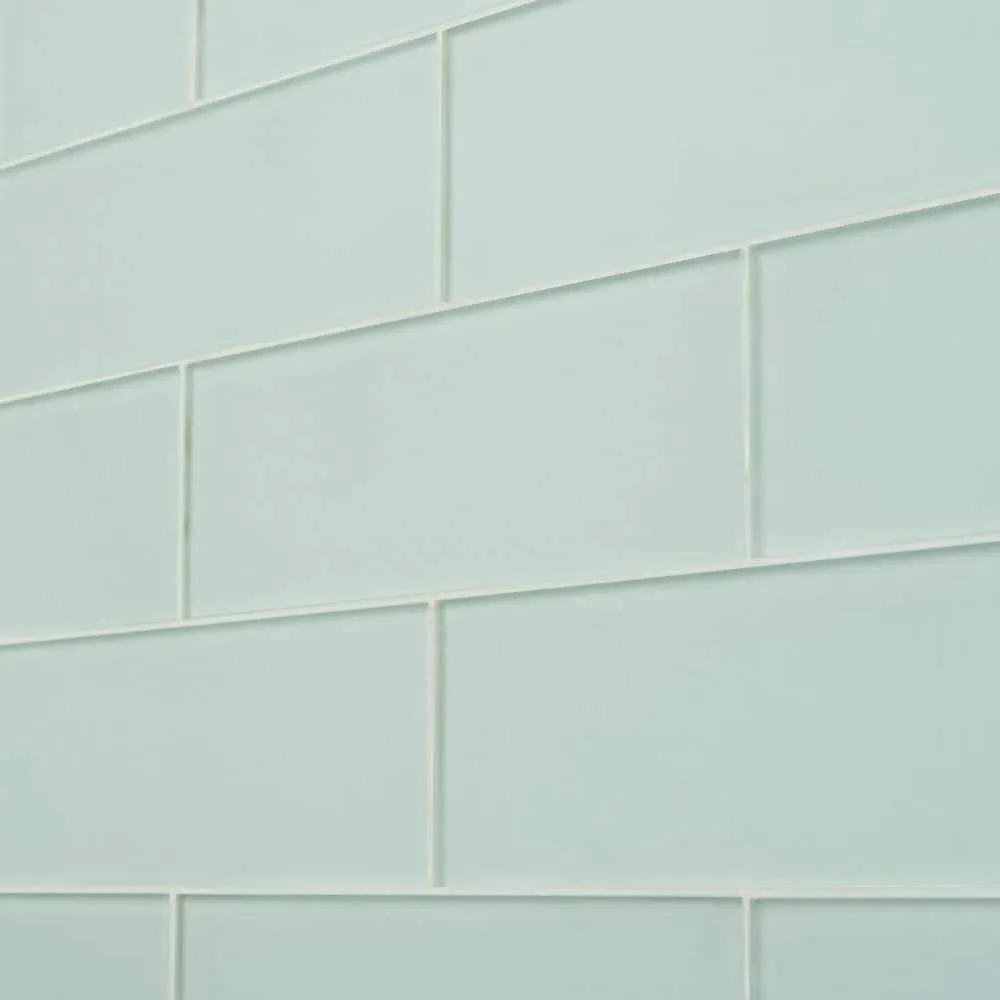 Ivy Hill Tile Contempo Seafoam Frosted 4 in. x 12 in. Glass Tile (15 pieces, 5 sq. ft./Box), photo 3 of 6