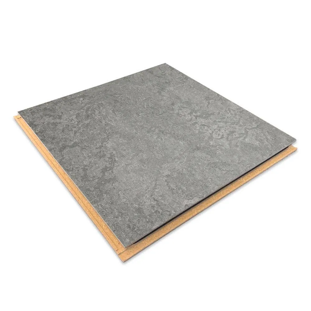 Marmoleum Cinch Loc Seal Serene Grey 9.8 mm T x 11.81 in. W x 11.81 in. L Laminate Flooring (6.78 sq. ft./case), photo 3 of 6