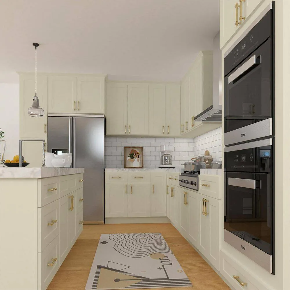 HOMEIBRO 27-in W X 12-in D X 30-in H in Shaker Antique White Plywood Ready to Assemble Wall Kitchen Cabinet, photo 7 of 10