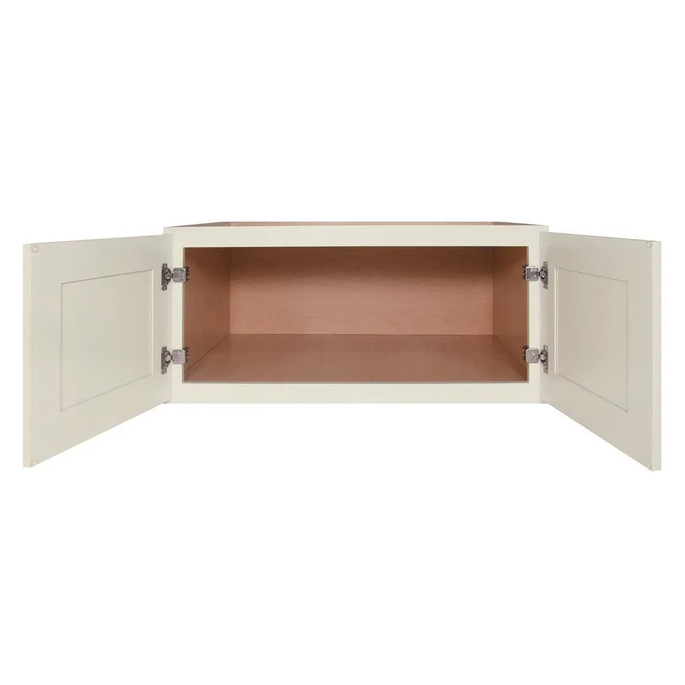 HOMEIBRO Antique White Shaker Style Ready to Assemble Stock Wall Kitchen Cabinet (33 in. W x 15 in. H x 24 in. D), photo 3 of 9