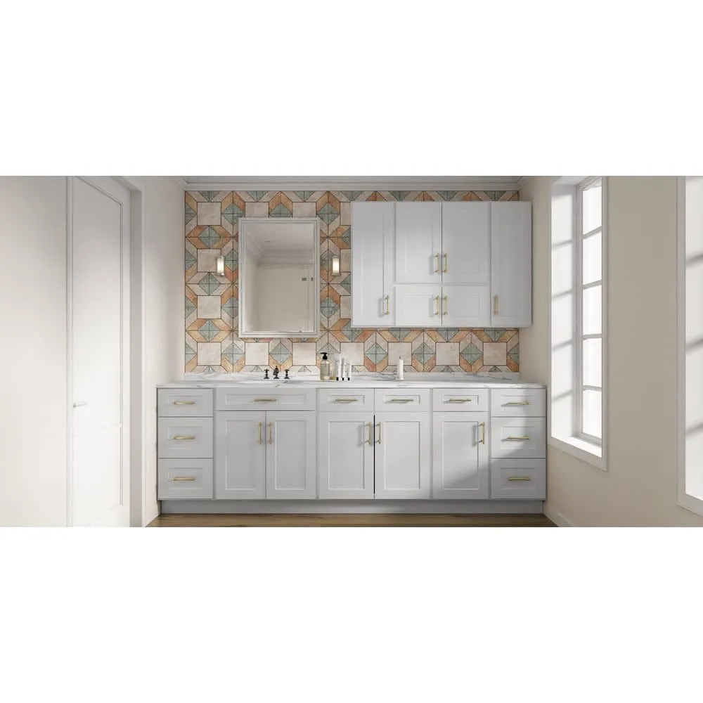 HOMEIBRO 18 in. W x 12 in. D x 42 in. H in Shaker Dove Plywood Ready to Assemble Wall Cabinet 1-Door 3-Shelves Kitchen Cabinet, photo 11 of 11