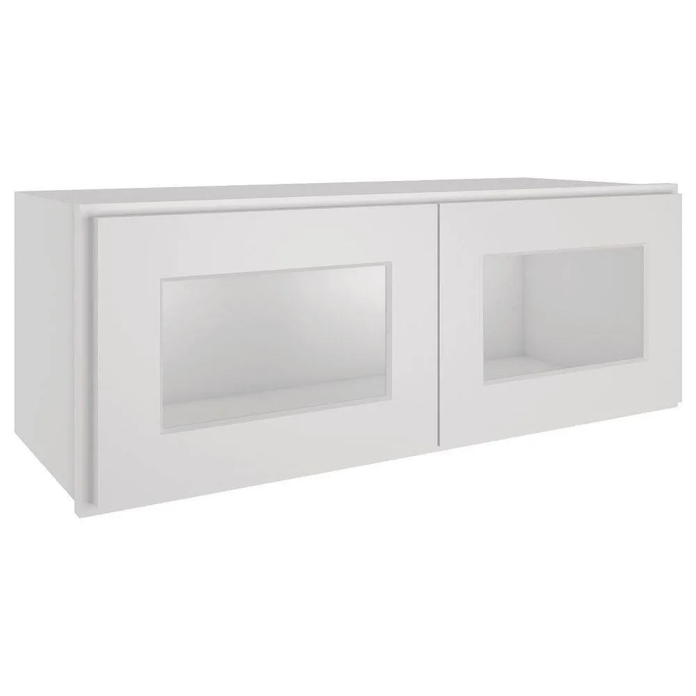 HOMEIBRO Newport Shaker Dove Ready to Assemble Wall Cabinet with 2-Doors(33 in. W x 12 in. H x 12 in. D), photo 3 of 12