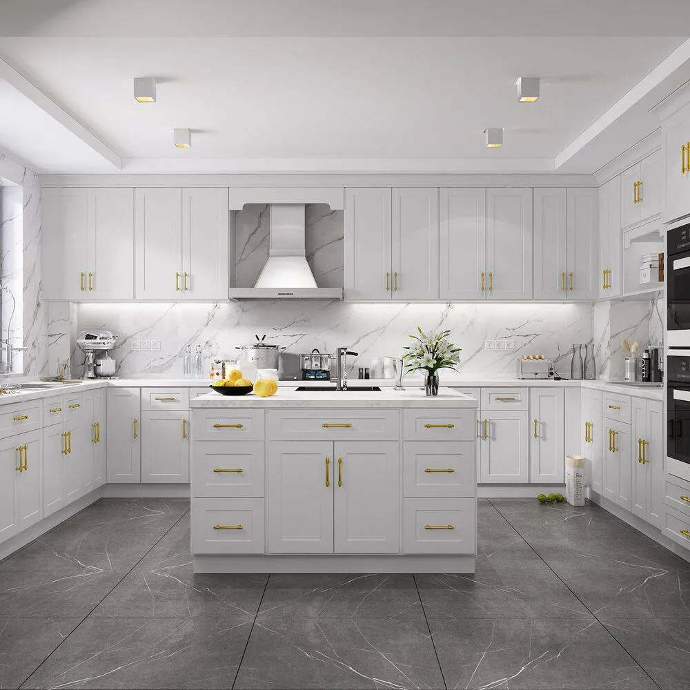 HOMEIBRO Newport Shaker Dove Ready to Assemble Wall Cabinet with 2-Doors(33 in. W x 12 in. H x 12 in. D), photo 11 of 12