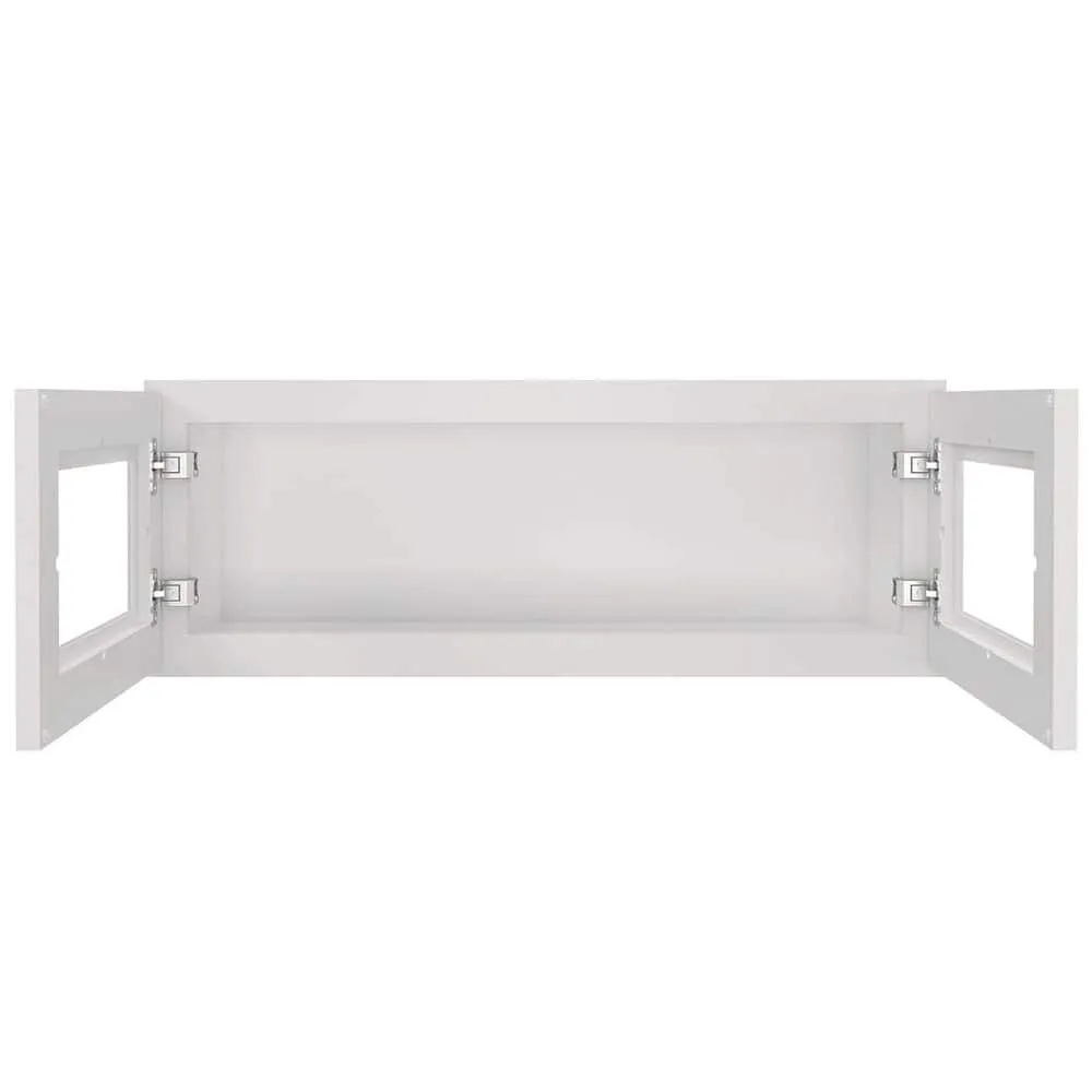 HOMEIBRO Newport Shaker Dove Ready to Assemble Wall Cabinet with 2-Doors(33 in. W x 12 in. H x 12 in. D), photo 2 of 12