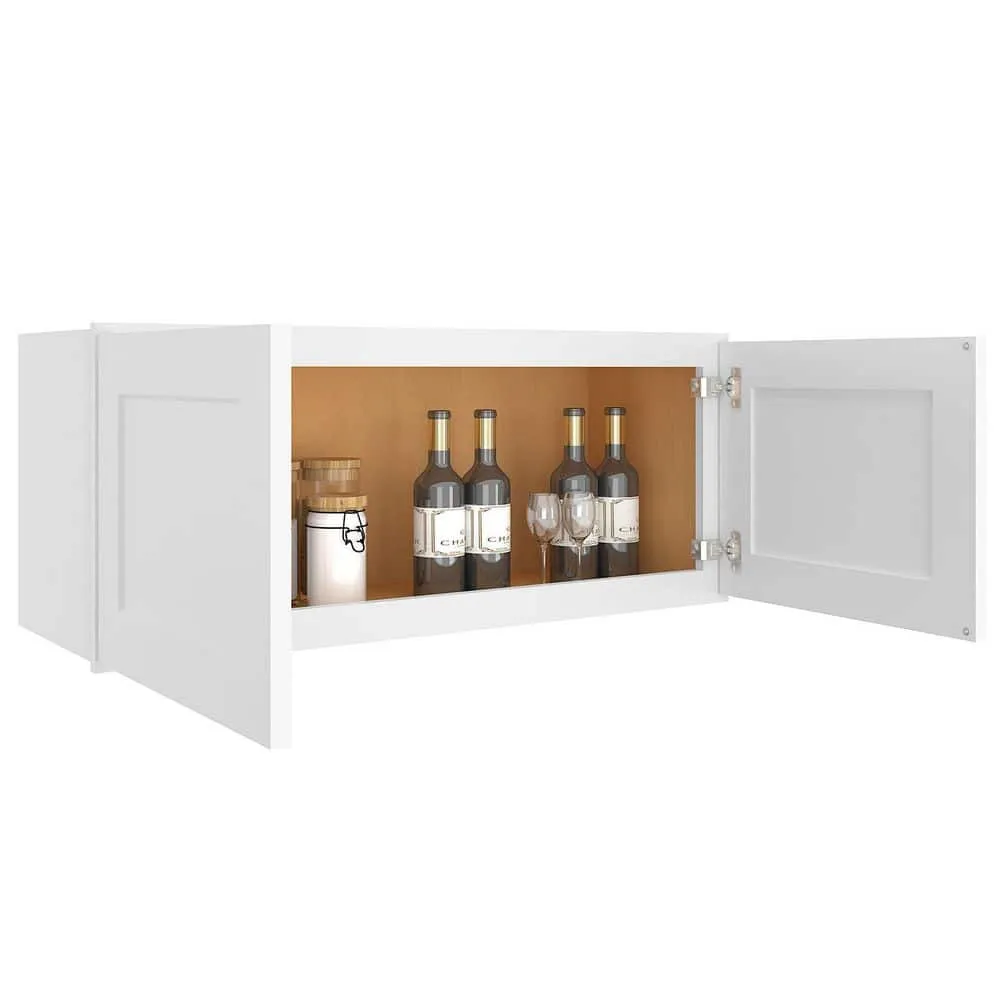 HOMEIBRO 36-in. W x 12-in. D x 15-in. H in Shaker White Plywood Ready to Assemble Wall Cabinet Kitchen Cabinet, photo 3 of 11