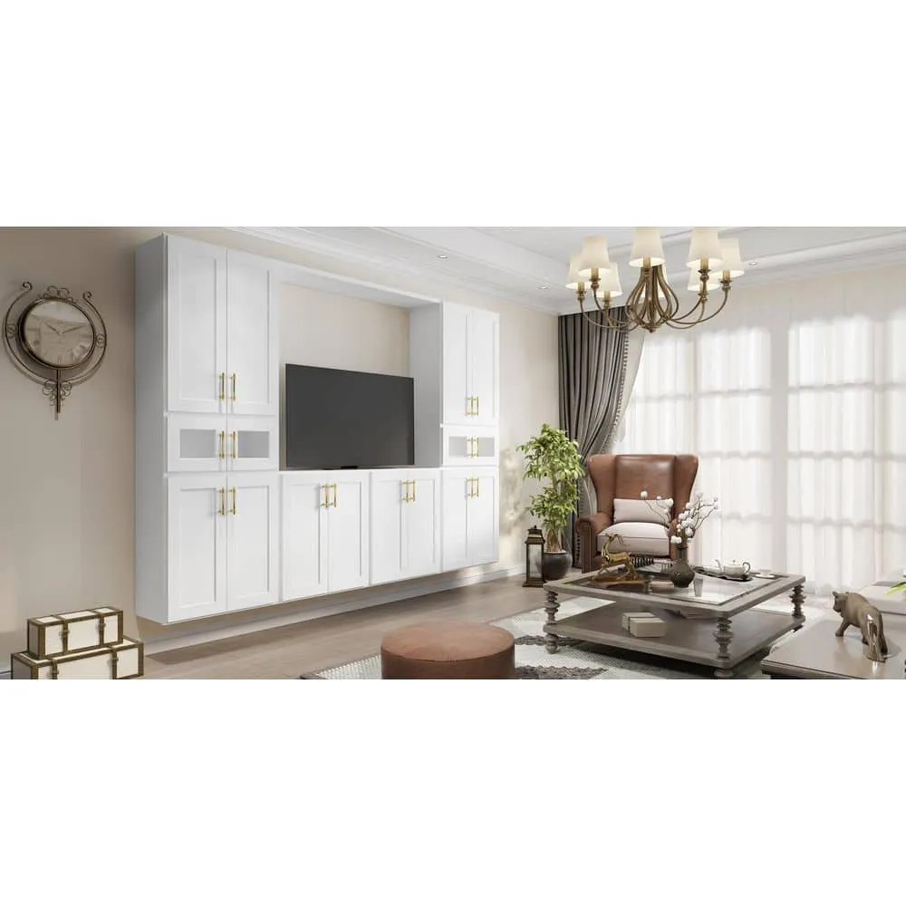 HOMEIBRO 36-in. W x 12-in. D x 15-in. H in Shaker White Plywood Ready to Assemble Wall Cabinet Kitchen Cabinet, photo 10 of 11