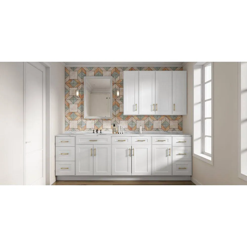 HOMEIBRO 36-in. W x 12-in. D x 15-in. H in Shaker White Plywood Ready to Assemble Wall Cabinet Kitchen Cabinet, photo 9 of 11