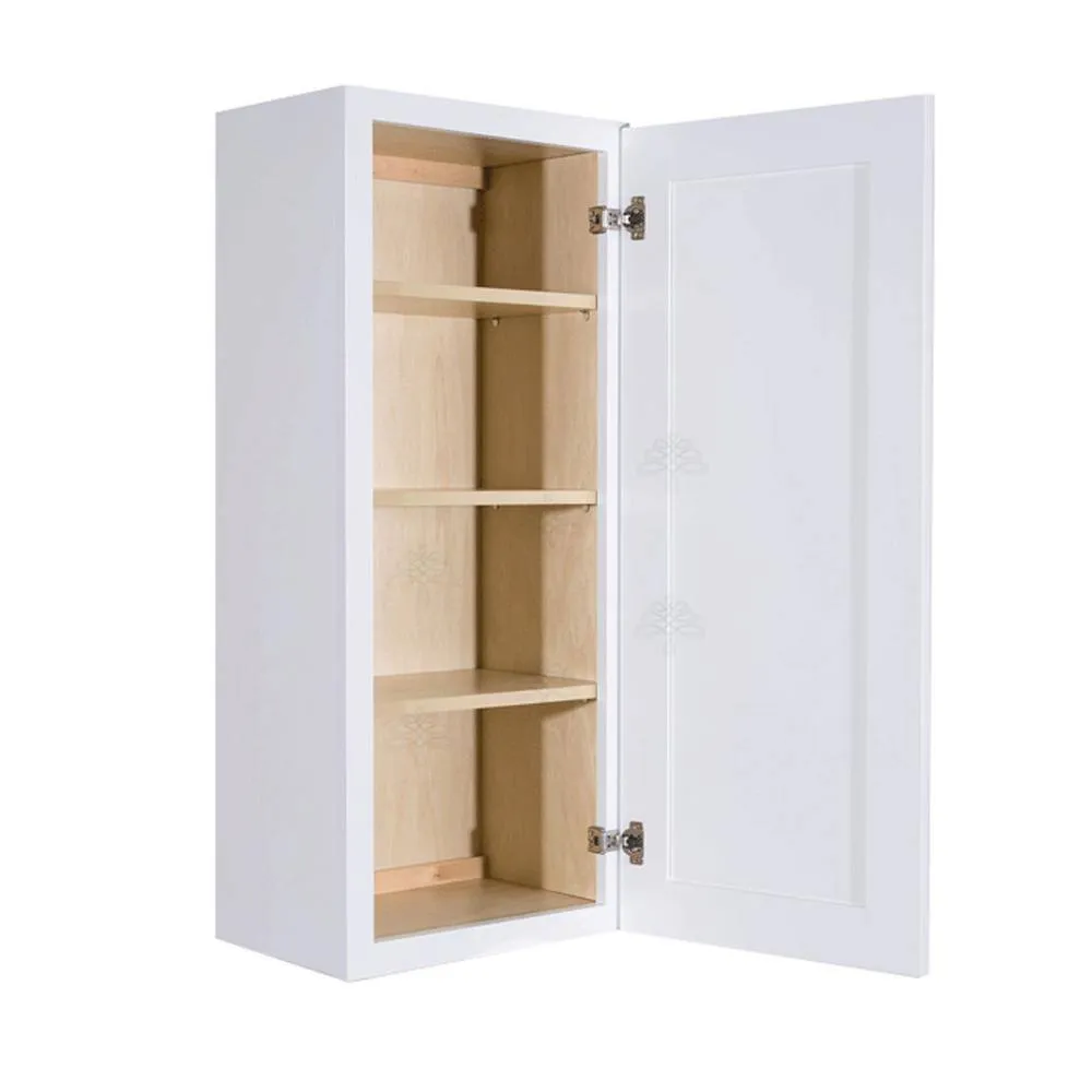 LIFEART CABINETRY Lancaster White Plywood Shaker Stock Assembled Wall Kitchen Cabinet 12 in. W x 42 in. H x 12 in. D, photo 3 of 7
