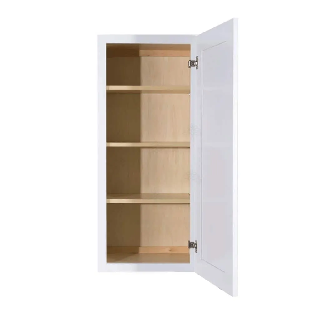 LIFEART CABINETRY Lancaster White Plywood Shaker Stock Assembled Wall Kitchen Cabinet 12 in. W x 42 in. H x 12 in. D, photo 2 of 7