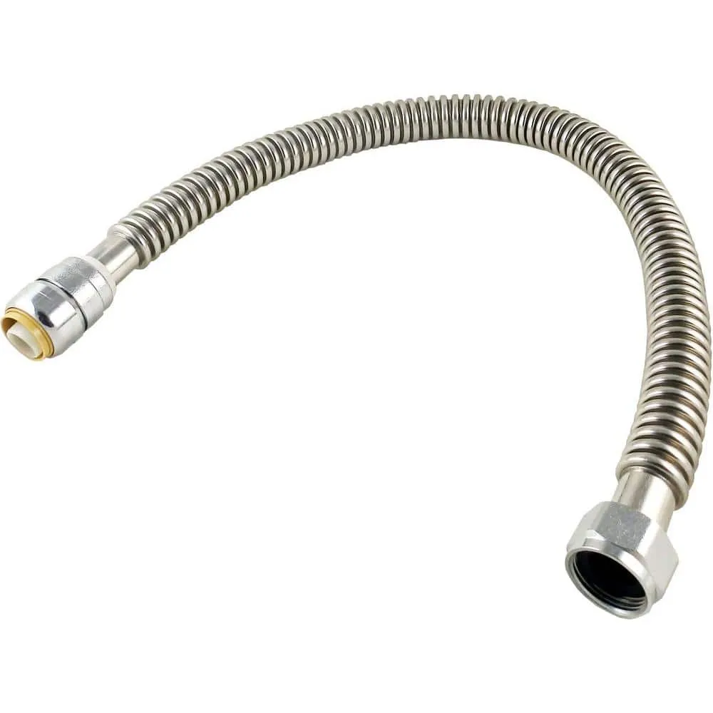 SharkBite 1 in. Push-to-Connect x 1 in. FIP x 24 in. Corrugated Stainless Steel Water Softener Connector, photo 2 of 4