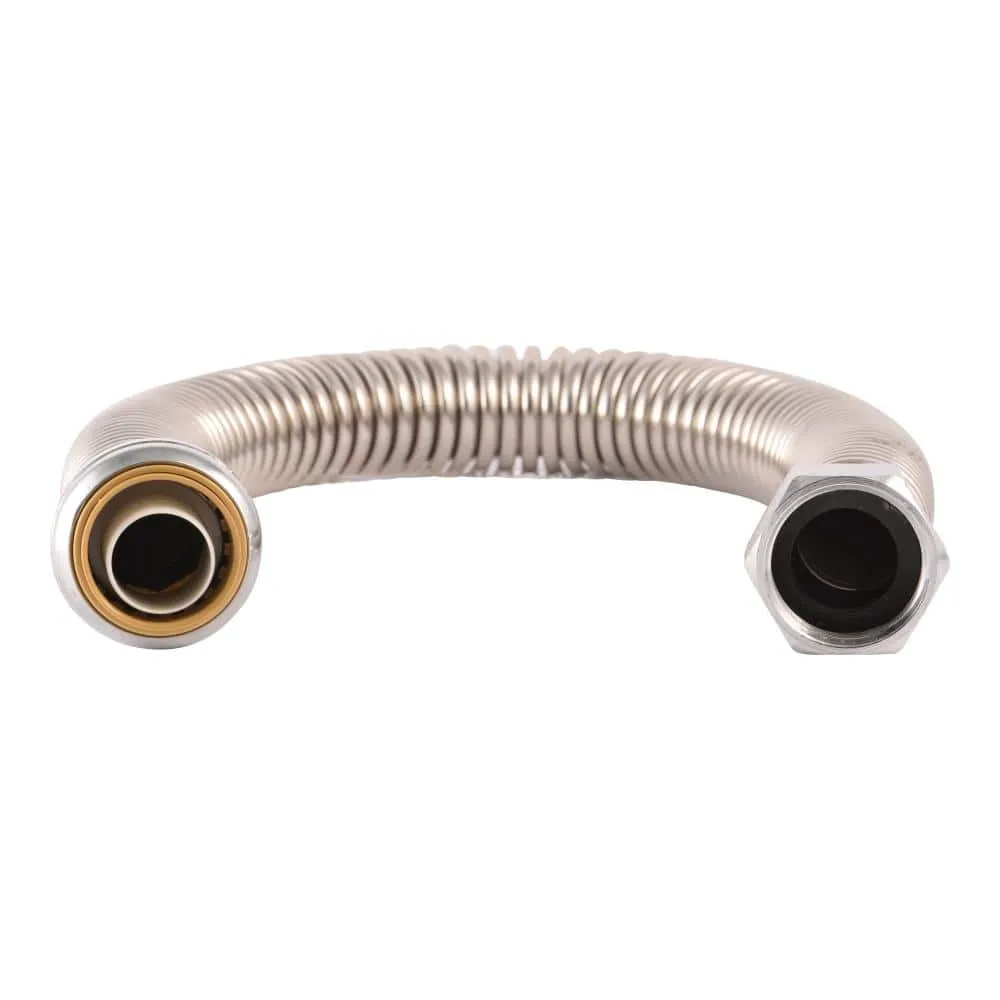 SharkBite 1 in. Push-to-Connect x 1 in. FIP x 24 in. Corrugated Stainless Steel Water Softener Connector, photo 3 of 4