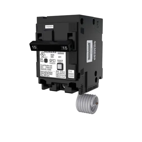 15 Amp 2-Pole GFCI Circuit Breaker