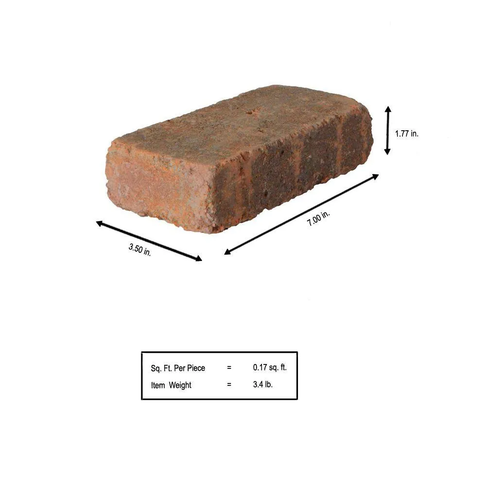 Pavestone Paper Sample Only of RumbleStone 3.5 in. x 7 in. Sierra Blend Concrete Mini Wall Block (1-Piece), photo 5 of 12