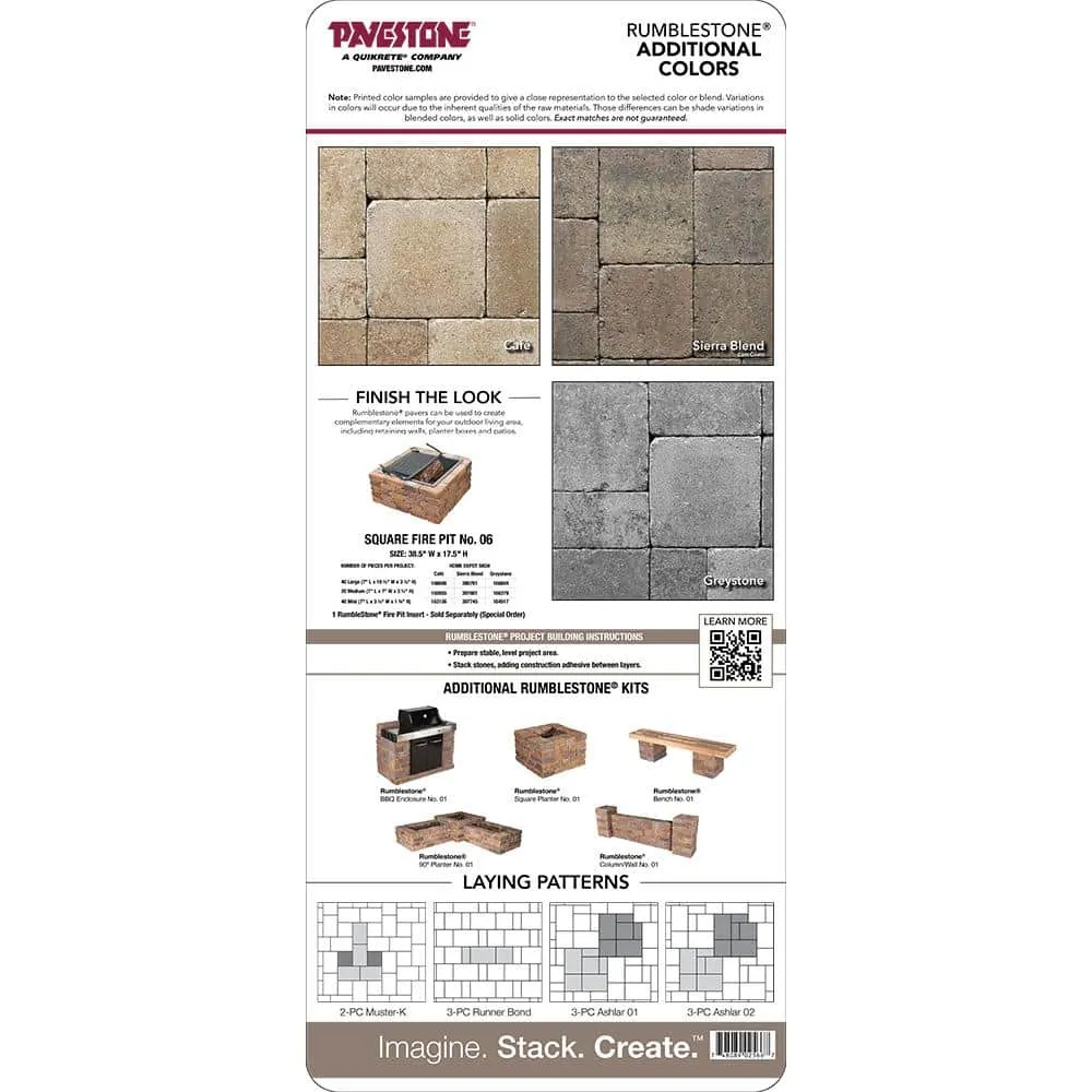 Pavestone Paper Sample Only of RumbleStone 3.5 in. x 7 in. Sierra Blend Concrete Mini Wall Block (1-Piece), photo 2 of 12
