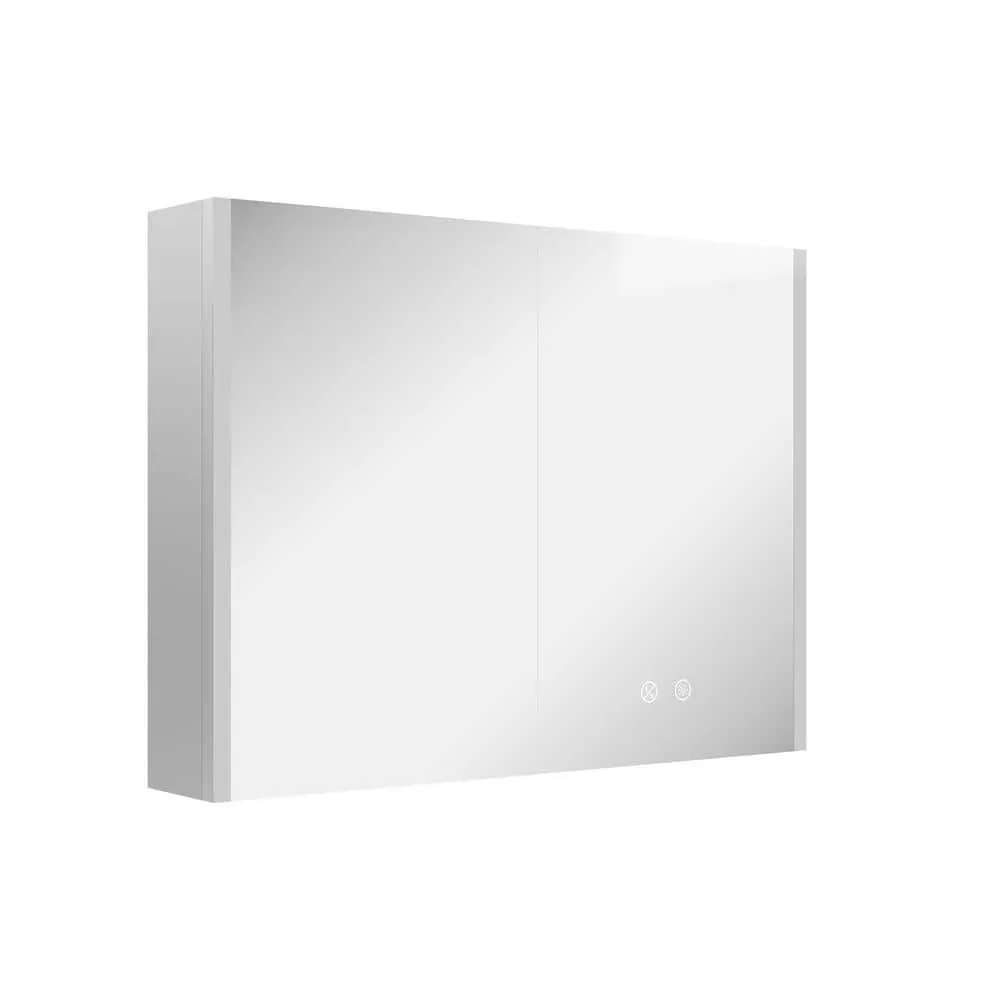 DEERVALLEY 32 in. W x 24 in. H Rectangular Wall Mounted LED Light Medicine Cabinet with Mirror, Anti-Fog, Double Doors, photo 15 of 15