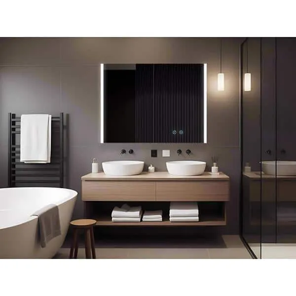 DEERVALLEY 32 in. W x 24 in. H Rectangular Wall Mounted LED Light Medicine Cabinet with Mirror, Anti-Fog, Double Doors, photo 11 of 15