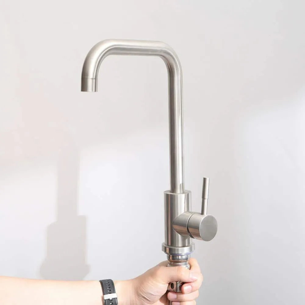 Flynama 24-Inch Stainless Steel Drop-In/Undermount Sink with Faucet & Drain, photo 3 of 8