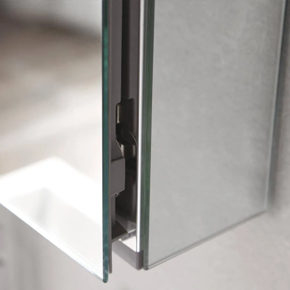 Fresca 20 in. W x 26 in. H x 5 in. D Framed Recessed or Surface-Mount Bathroom Medicine Cabinet, photo 7 of 8