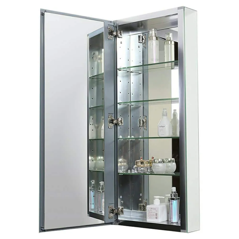 Fresca 20 in. W x 36 in. H x 5 in. D Frameless Recessed or Surface-Mounted Bathroom Medicine Cabinet, photo 9 of 10