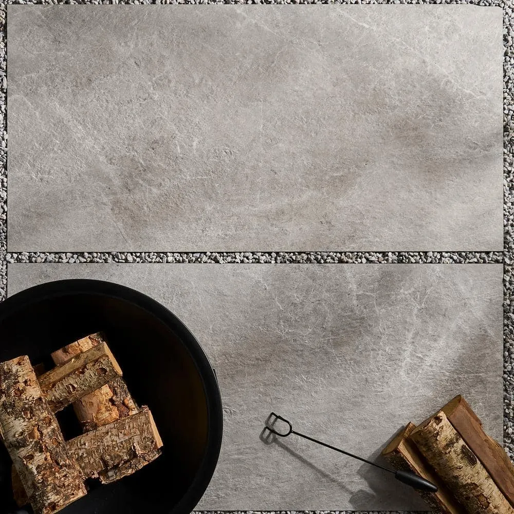 Ivy Hill Tile LithoTech 23.62 in. x 47.24 in. x 0.78 in. Silver Gray Matte Porcelain Floor Paver Tile (7.74 sq. ft./Each), photo 5 of 8