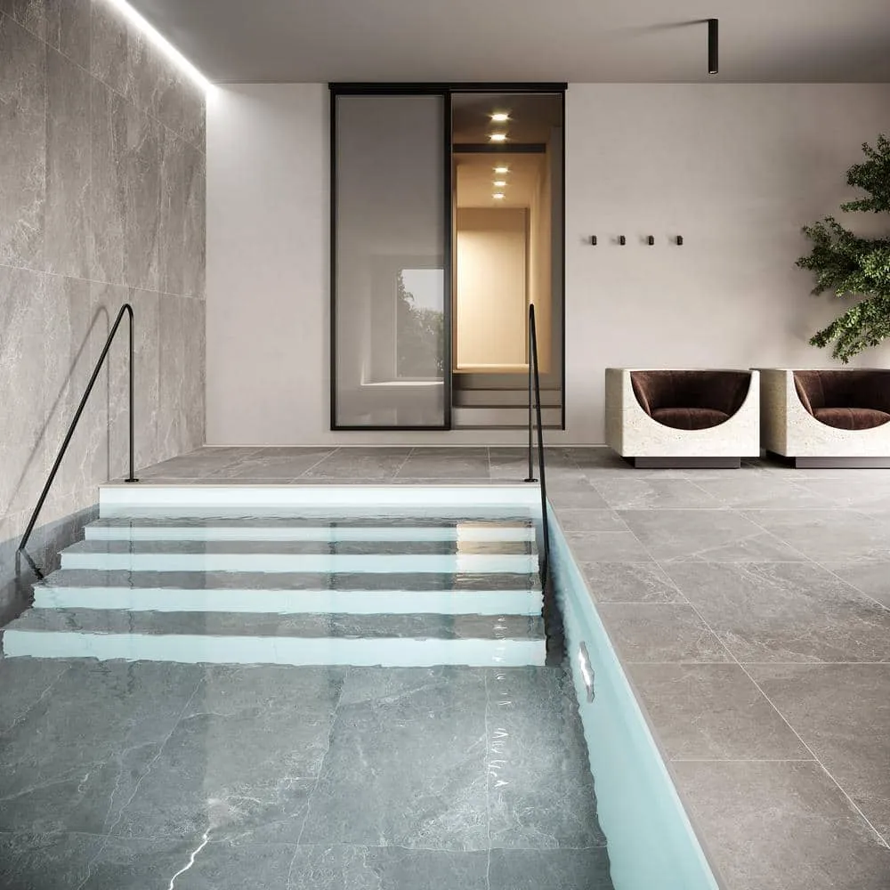 Ivy Hill Tile LithoTech 23.62 in. x 47.24 in. x 0.78 in. Silver Gray Matte Porcelain Floor Paver Tile (7.74 sq. ft./Each), photo 2 of 8