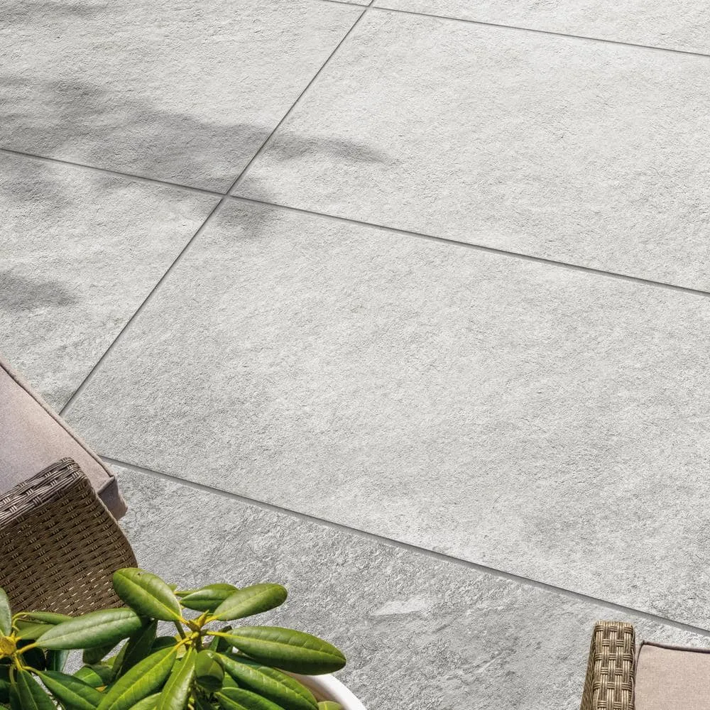 Alpe Silver 24 x 48 x 0.75 in. Quartzite-Look Porcelain Paver for Outdoor Floors, photo 3 of 7