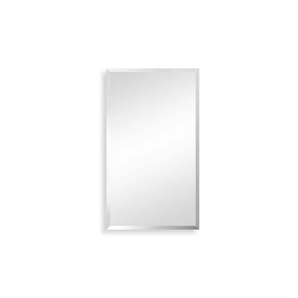 15 in. W x 26 in. H Silver Recessed/Surface Mount Medicine Cabinet with Mirror Bathroom Large Storage Left Swing, photo 5 of 12