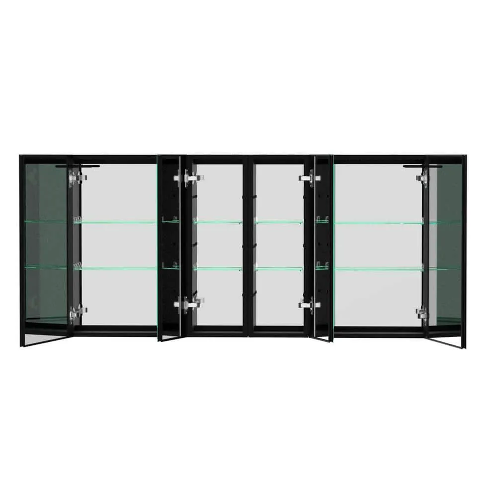 XUJMK Anti-fog 60 in. W x 30 in. H Rectangular Aluminum Medicine Cabinet with Mirror in Silver LED Bathroom Defogging Dimmer, photo 8 of 9