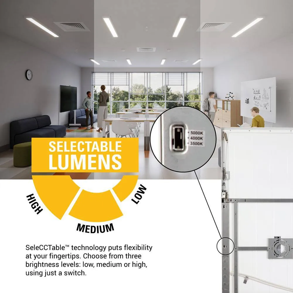 Metalux 2 ft. x 4 ft. Integrated LED Panel Light, Selectable 4800/3350/2500 Lumens and 3500/4000/5000 Sel CCT, photo 6 of 7