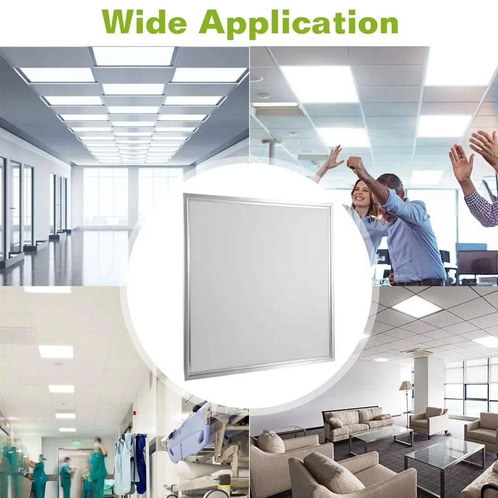 phyfalip 48-Watt 2 ft. x 2 ft. 3200 LM Market LED Panel Light 7500K Ceiling Lighting 150-Watt Equivalent Integrated LED Troffer, photo 2 of 6