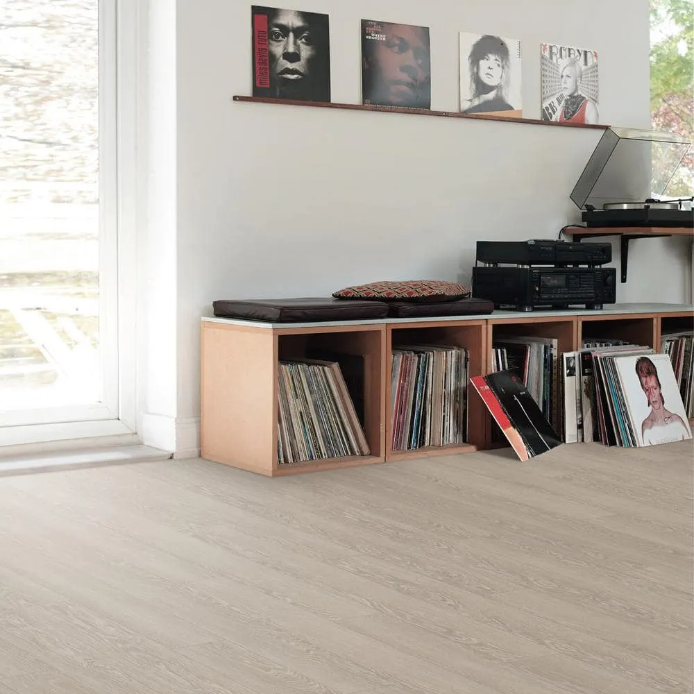 Dekorman Proteco+ Silver Sand Oak 12mm T x 6.41 in. W Uniclic HDF AC4 Waterproof Laminate Wood Flooring (21.2 sq. ft./Case), photo 2 of 3