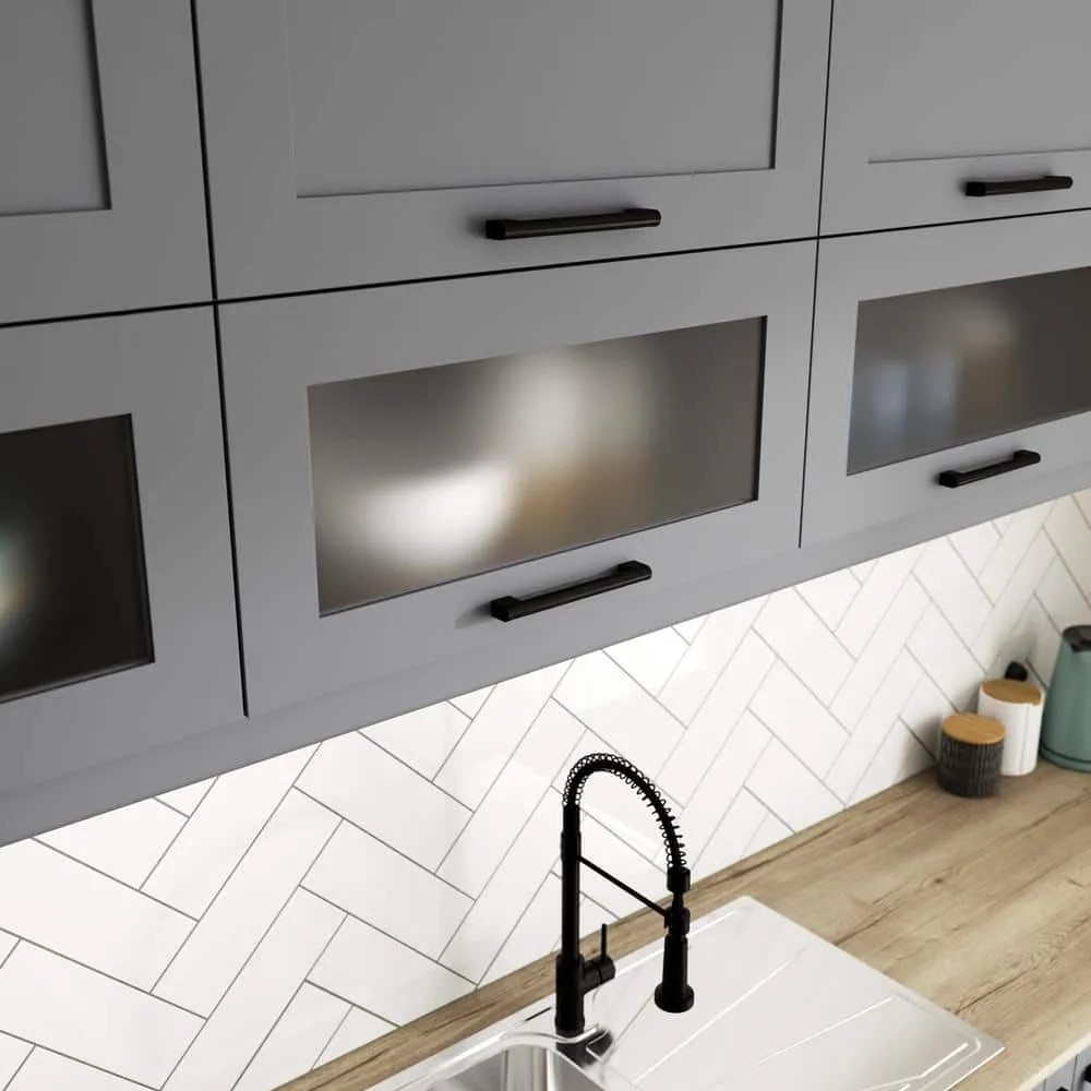 J COLLECTION Bristol Painted Slate Gray Shaker Assembled Pantry Oven Kitchen Cabinet with Drawers (30 in. W x 84.5 in. H x 24 in. D), photo 10 of 11