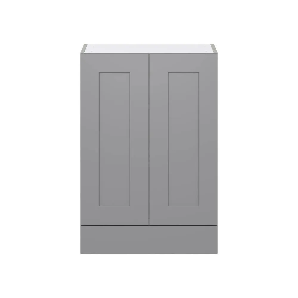 J COLLECTION Bristol Painted Slate Gray Shaker Assembled Wall Kitchen Cabinet with a Drawer (24 in. W x 35 in. H x 14 in. D), photo 8 of 12