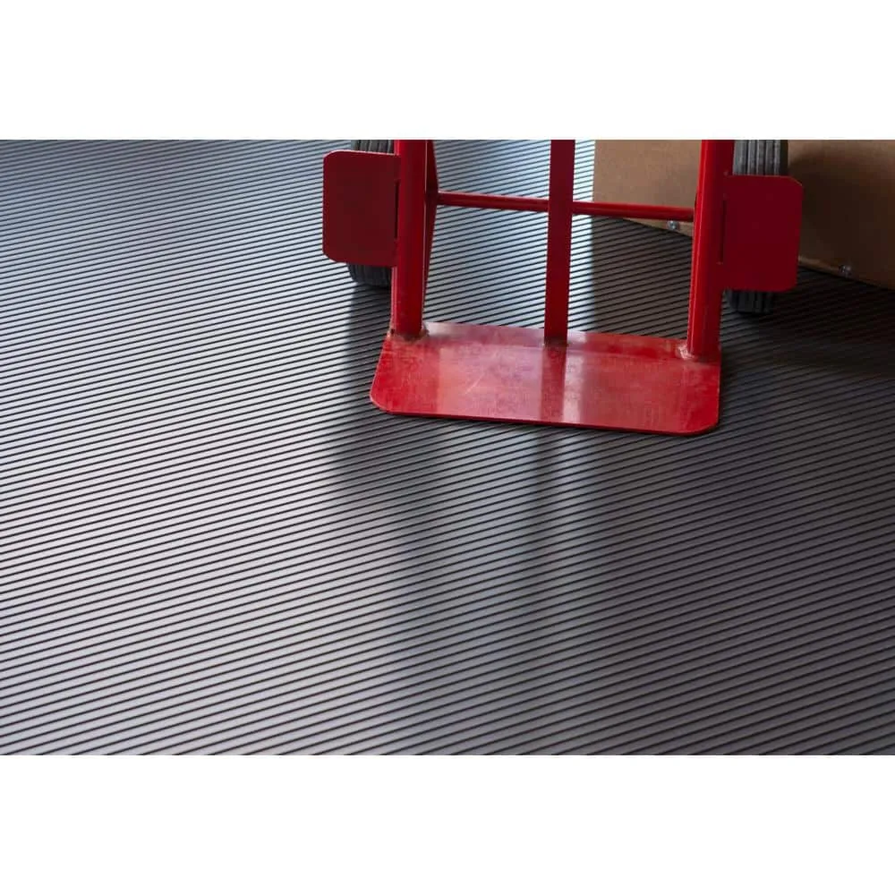 G-Floor Rib 8.5 ft. x 22 ft. Slate Grey Vinyl Garage Flooring Cover and Protector, photo 5 of 8