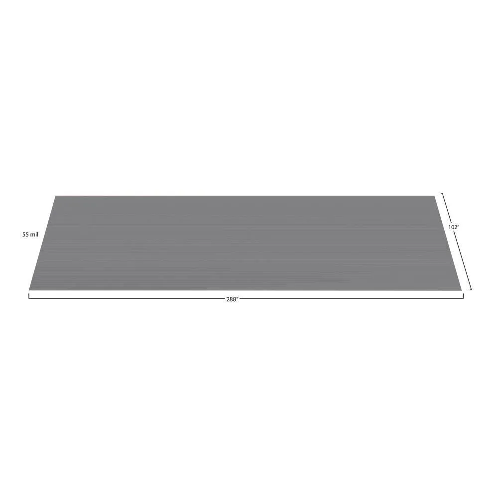 G-Floor Rib 8.5 ft. x 24 ft. Slate Grey Vinyl Garage Flooring Cover and Protector, photo 3 of 8
