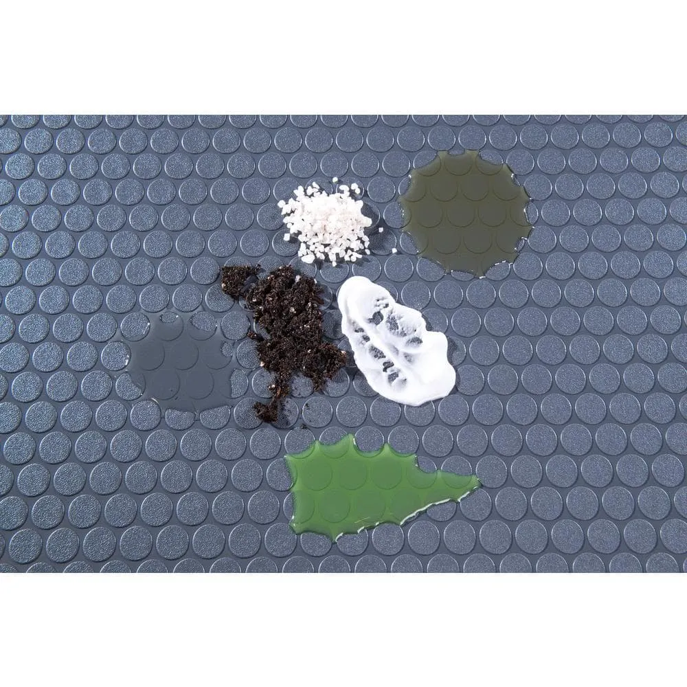 G-Floor Small Coin 8.5 ft. x 22 ft. Slate Grey Commercial Grade Vinyl Garage Flooring Cover and Protector, photo 8 of 8