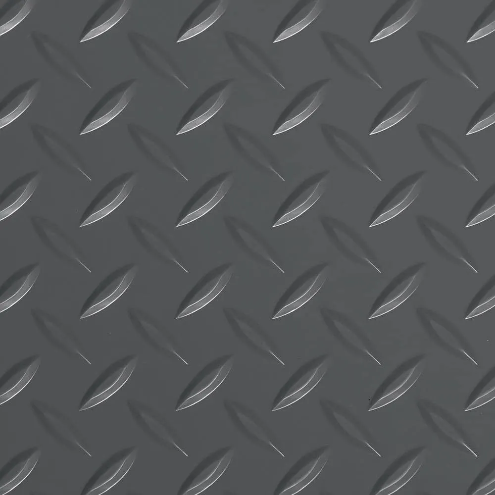 G-Floor Diamond Tread 10 ft. x 24 ft. Slate Grey Commercial Grade Vinyl Garage Flooring Cover and Protector, photo 2 of 8