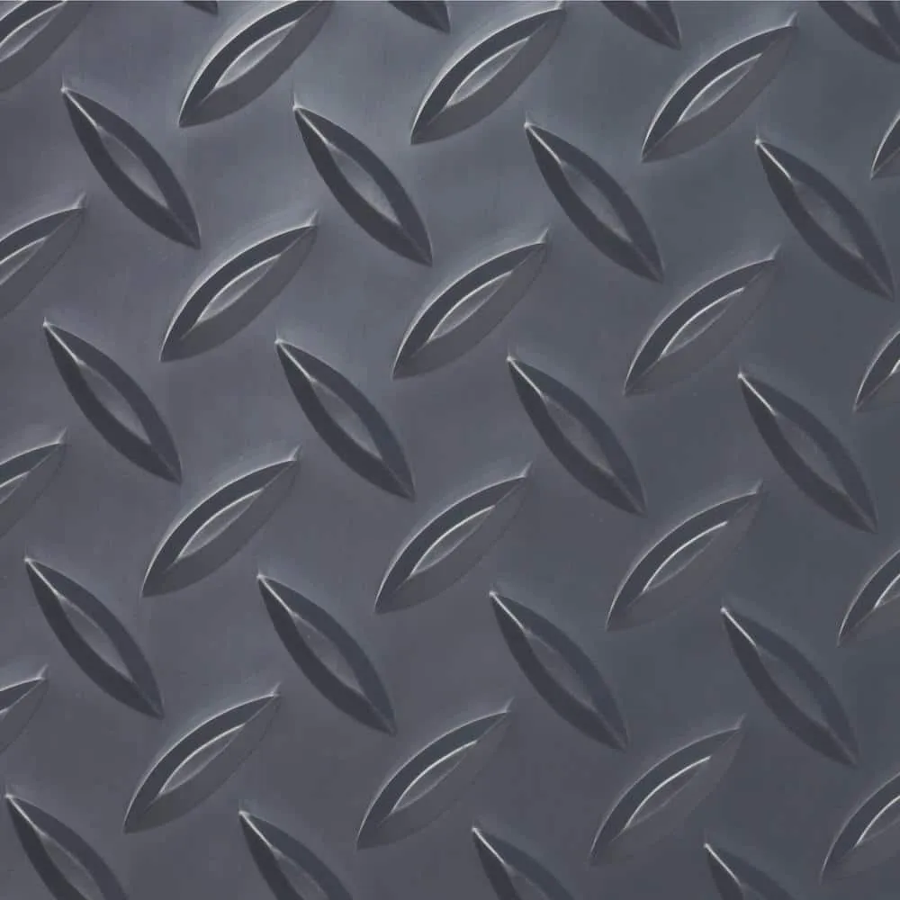 G-Floor Diamond Tread 10 ft. x 24 ft. Slate Grey Commercial Grade Vinyl Garage Flooring Cover and Protector, photo 3 of 8