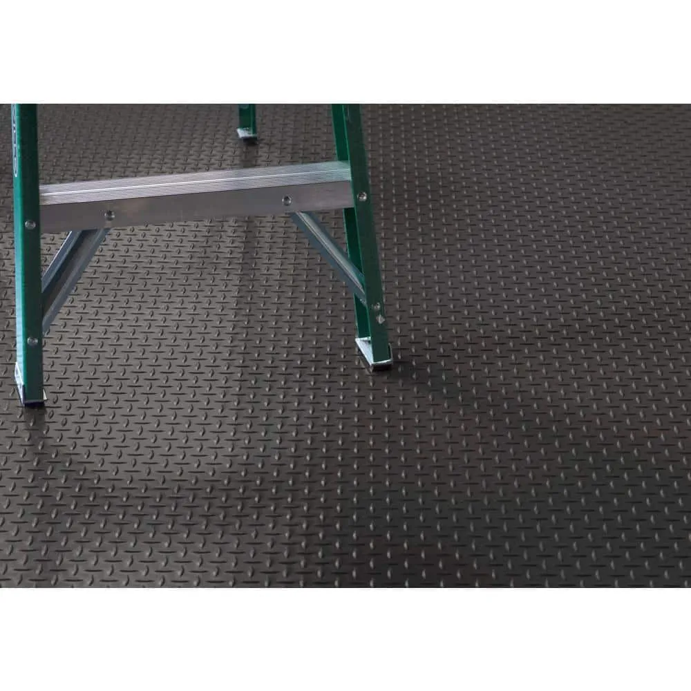 G-Floor Diamond Tread 5 ft. x 10 ft. Slate Grey Commercial Grade Vinyl Garage Flooring Cover and Protector, photo 6 of 8